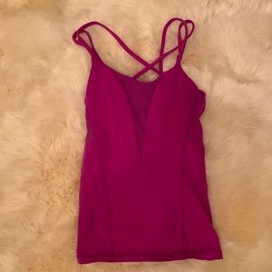 LuLuLemon+Tank top+Mesh+Pink+Sz4